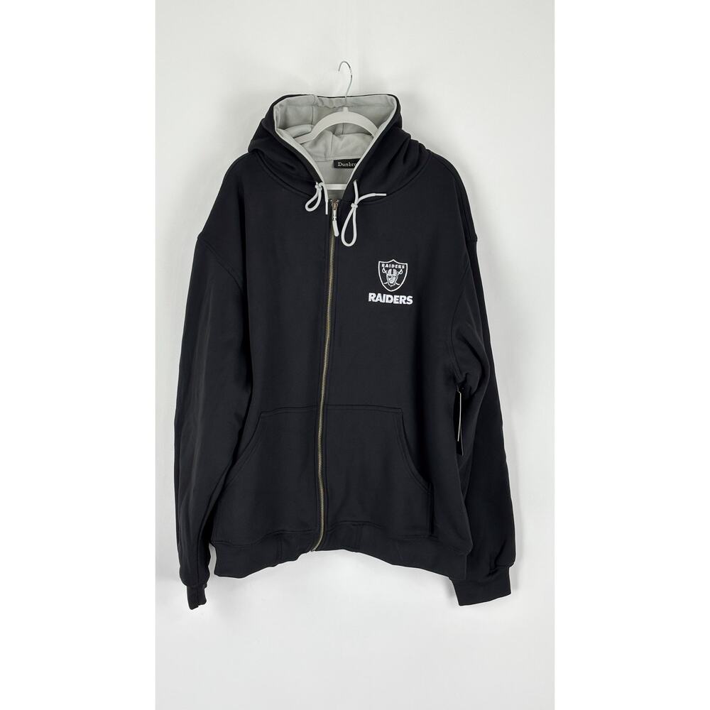 Dunbrooke Mens Las Vegas Raiders Craftsman Thermal Lined Zip Hoodie Size XXL New